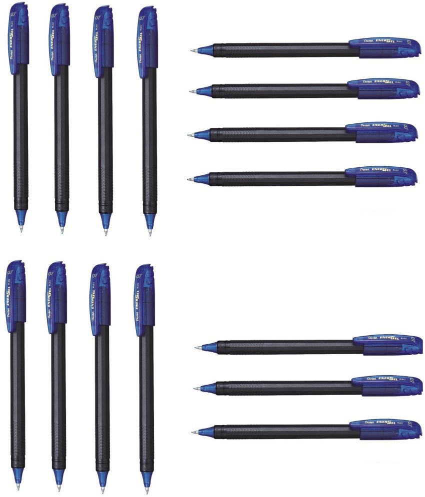     			Pentel Energel Bl-417 Blue Ink Color Roller Gel Pen (Pack Of 15, Blue)