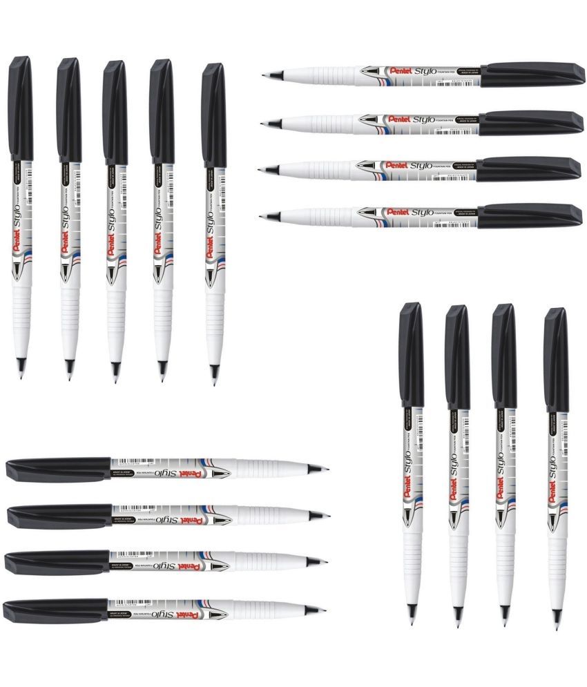     			Pentel Stylo Jm11 Signature Pen Black Ink Gel Pen (Pack Of 17, Black)