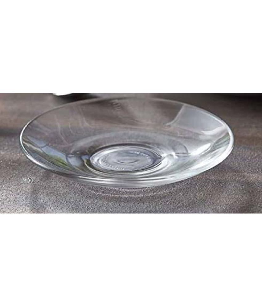     			Somil 1 Pcs Glass Transparent Dessert Plate