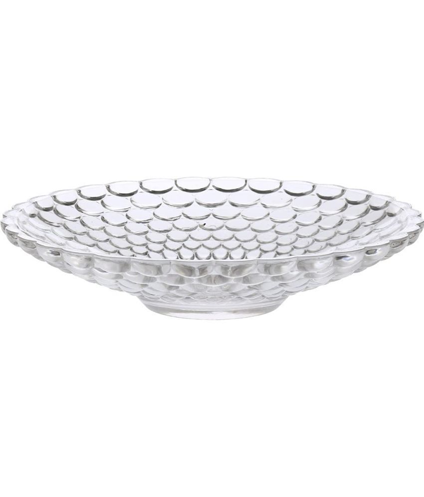     			Somil 1 Pcs Glass Transparent Dessert Plate