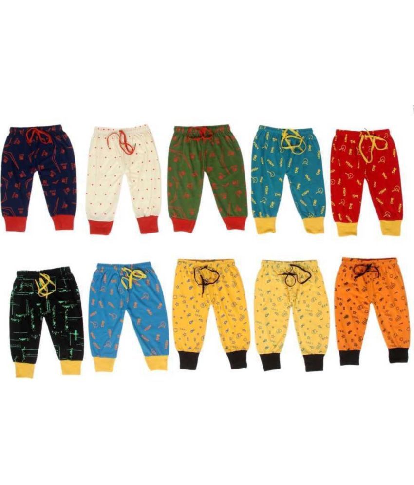     			DIAMOND EXPORTER - Multi Color Cotton Trackpant For Baby Boy,Baby Girl ( Pack of 10 )