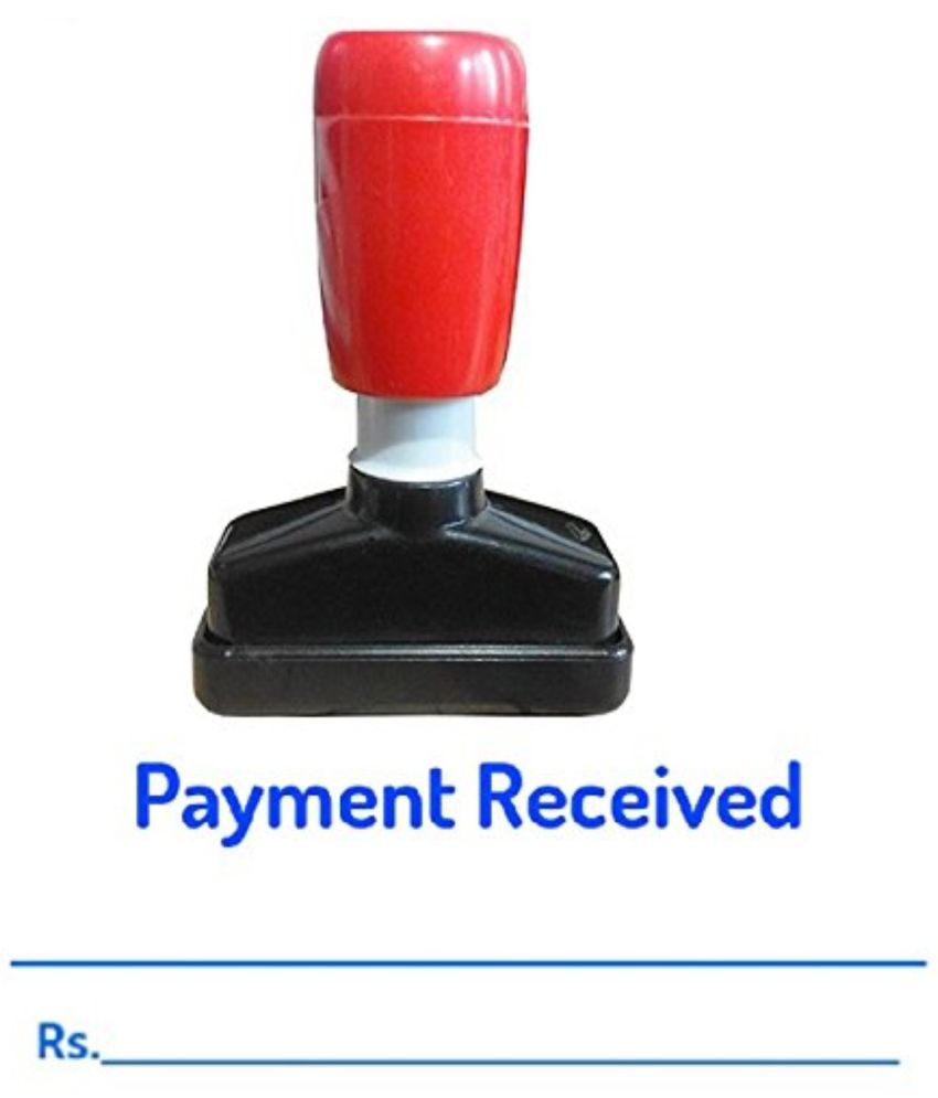     			Dey 's Stationery Store Payment Received Pre-Inked Rubber Stamp Office Stationary Message - Payment Received( Blue Pack of 1)