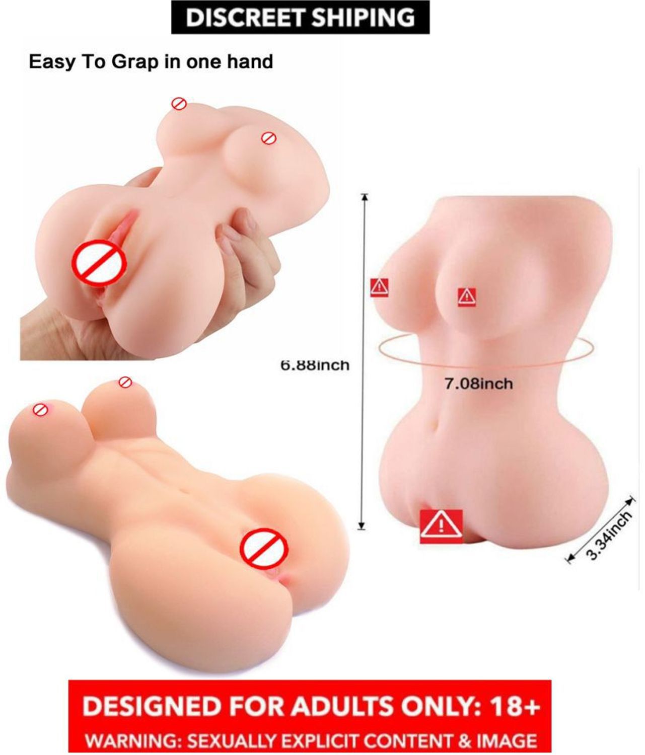     			Half Body Silicone Pocket Pussy Sex Doll With Breast And Anal For Masturbation Toy By KAMAHOUSE