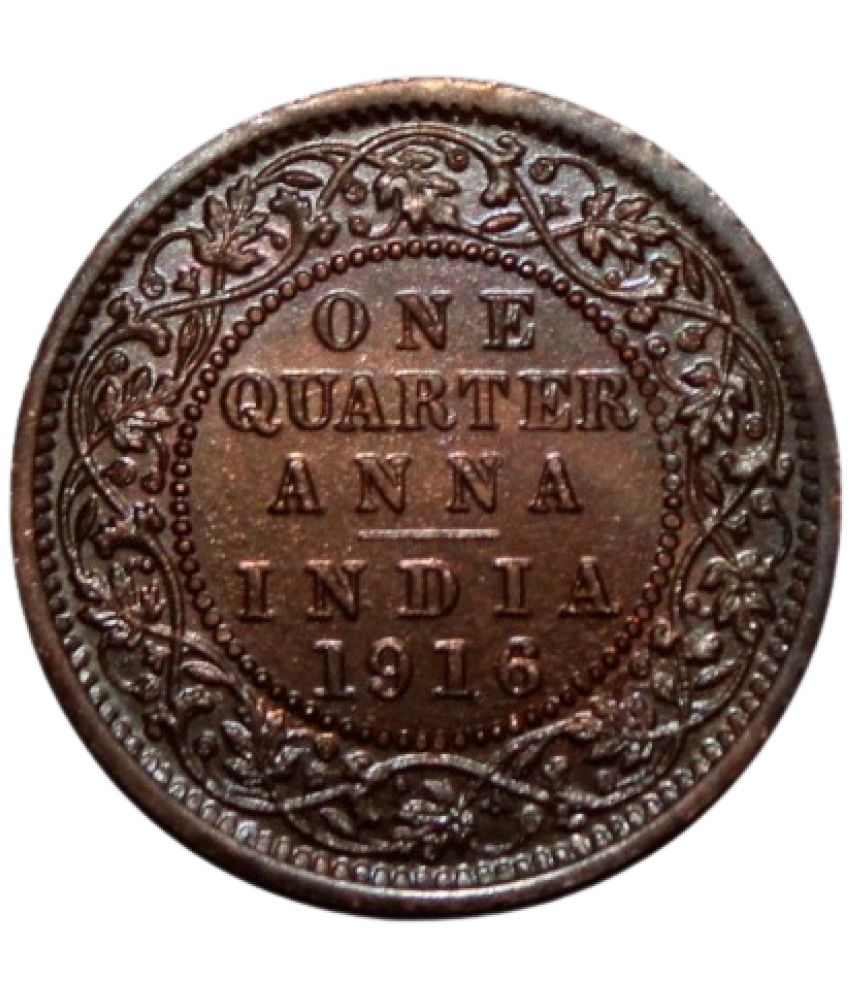     			newWay - 1 Quarter Anna (1916) George V 1 Numismatic Coins