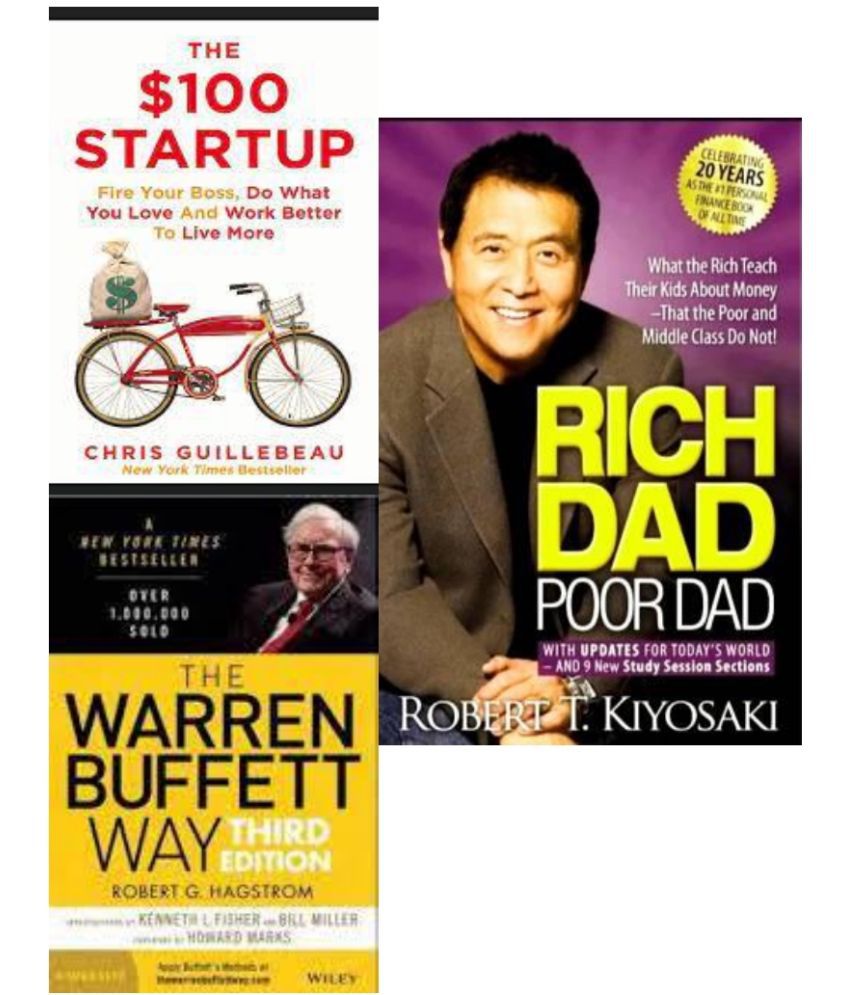     			100 dollar startup + The warren buffett way + Rich Dad Poor Dad
