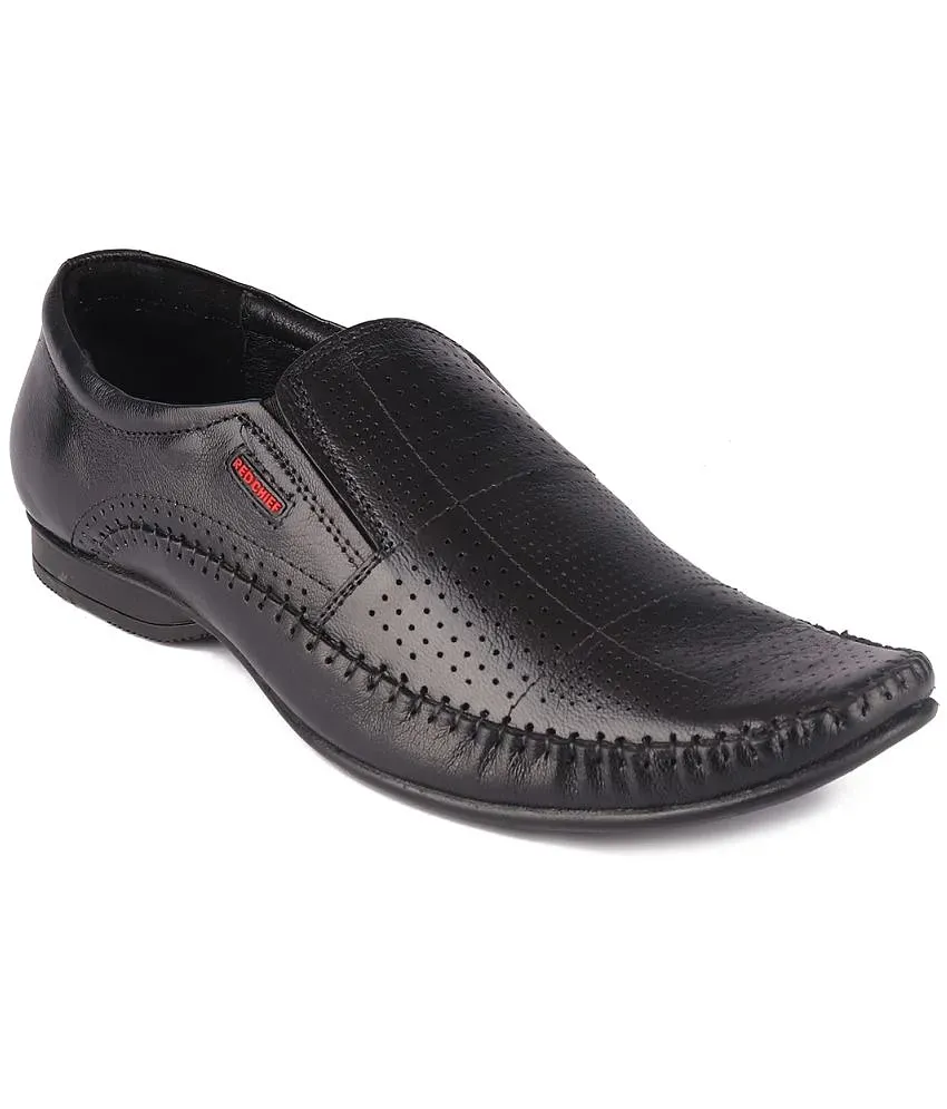 Red chief black store formal shoes price