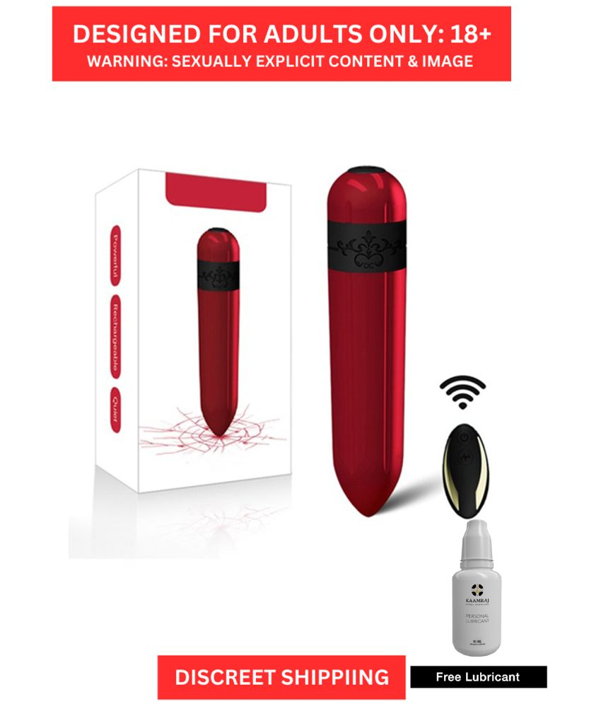     			Bullet-shaped vibrator with remote control and USB charging and a free lubricant