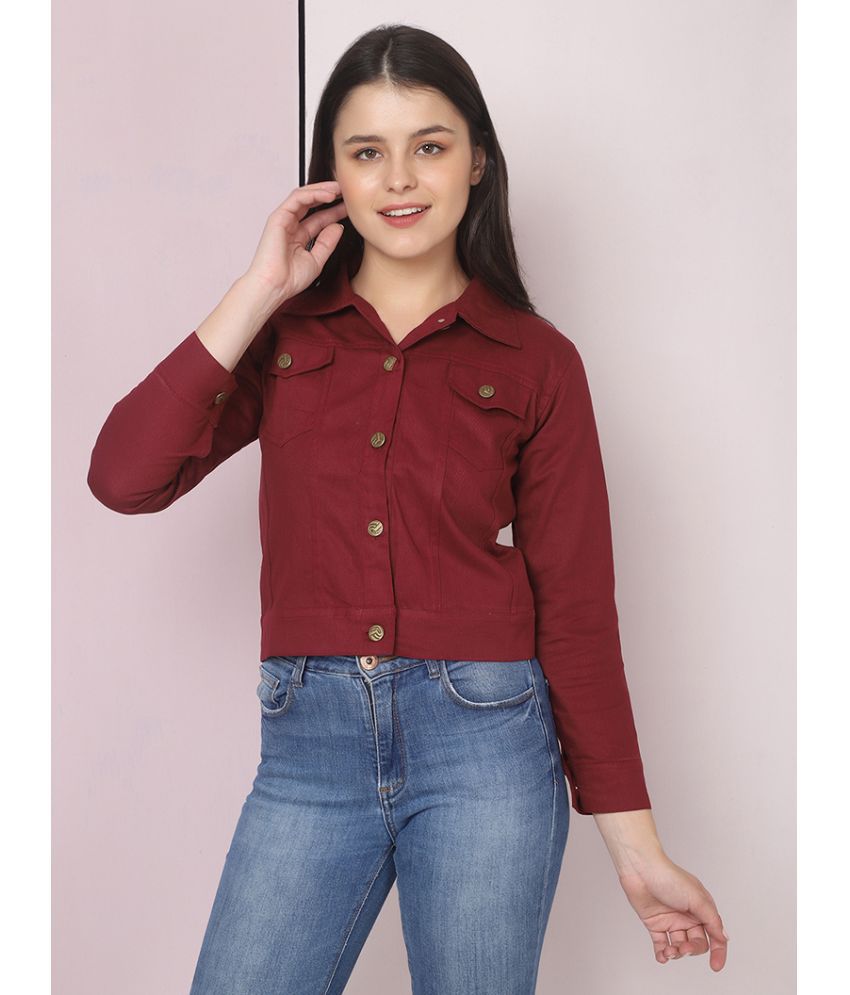     			BuyNewTrend - Cotton Blend Maroon Jackets Pack of 1