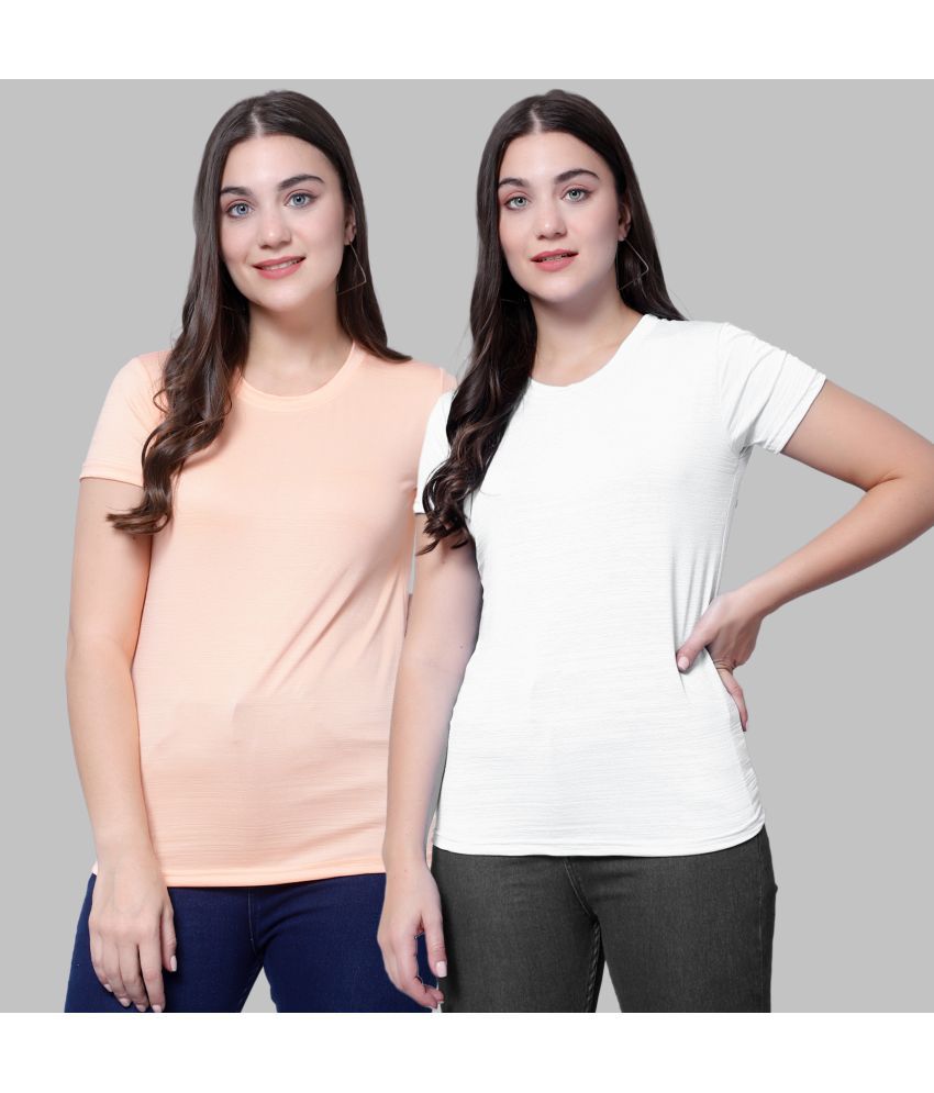     			Diaz - Multi Color Polyester Regular Fit Women's T-Shirt ( Pack of 2 )