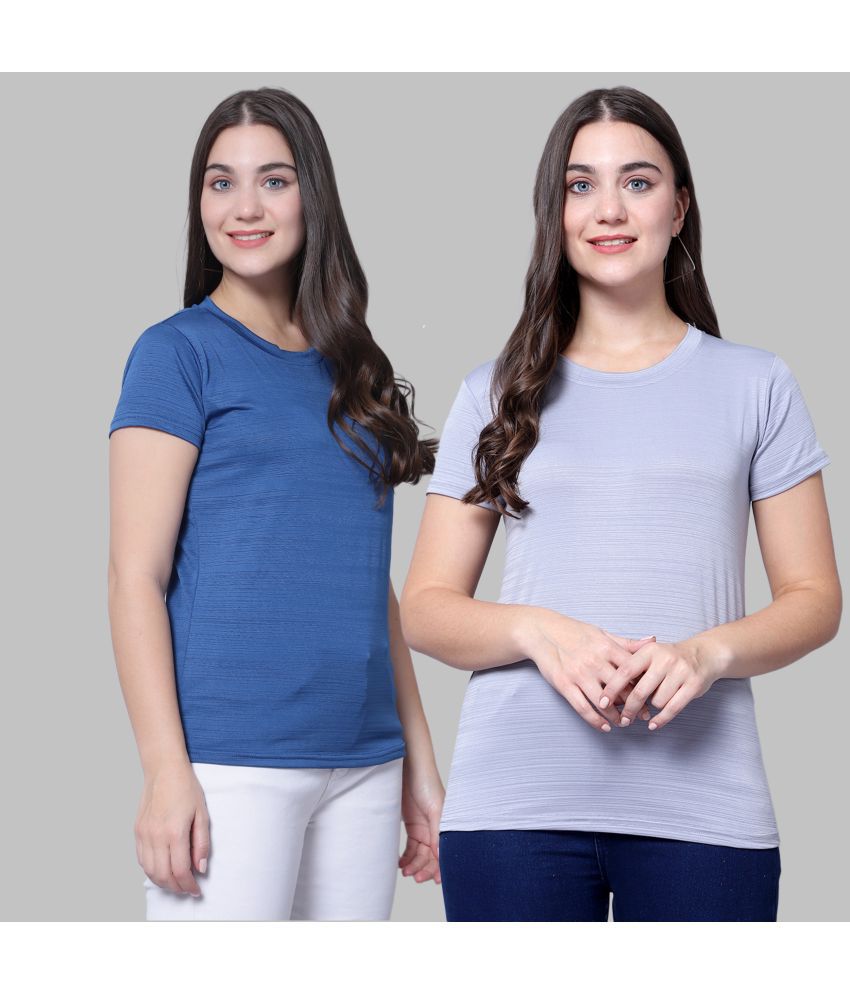     			Diaz - Multi Color Polyester Regular Fit Women's T-Shirt ( Pack of 2 )