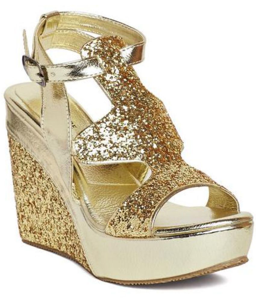     			MARC LOIRE - Gold Women's Sandal Heels