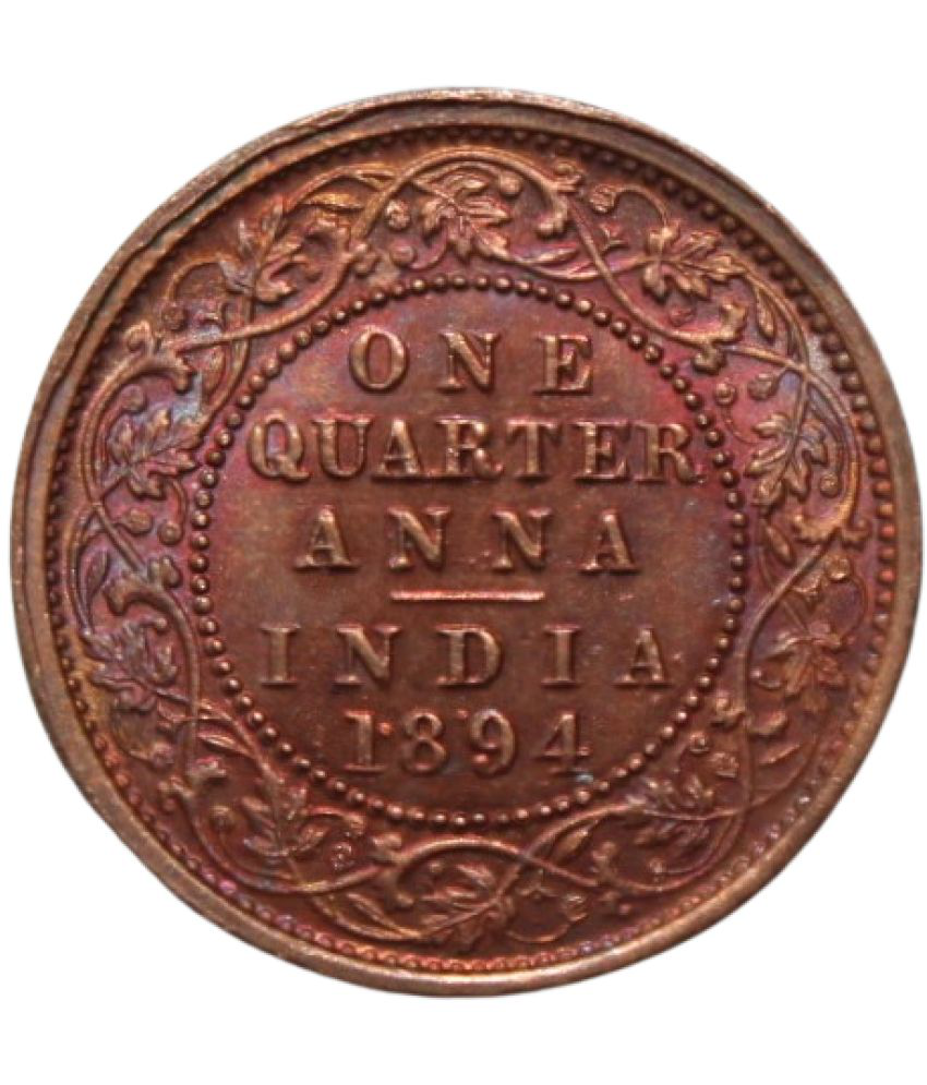     			PRIDE INDIA - 1 Quarter Anna (1894) Victoria Empress 1 Numismatic Coins