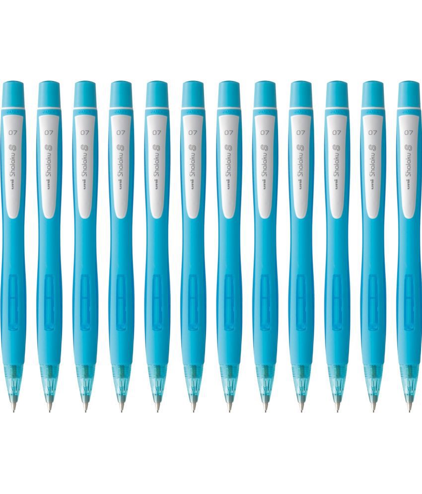     			Uni-Ball Shalaku M7-228 0.7Mm Built In Eraser (Blue Body) Mechanical Pencil (Pack Of 12, Black)