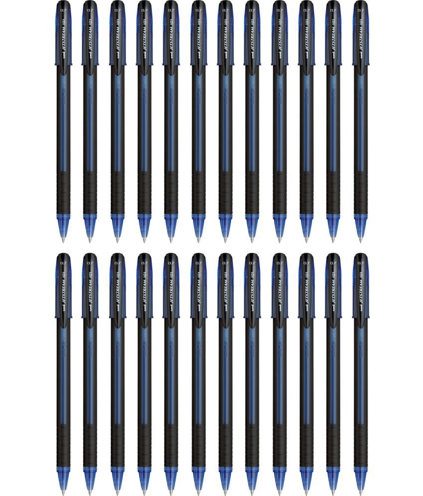 Uni-Ball Jetstream Sx101 0.7Mm Blue Roller Ball Pen (Pack Of 24, Blue)