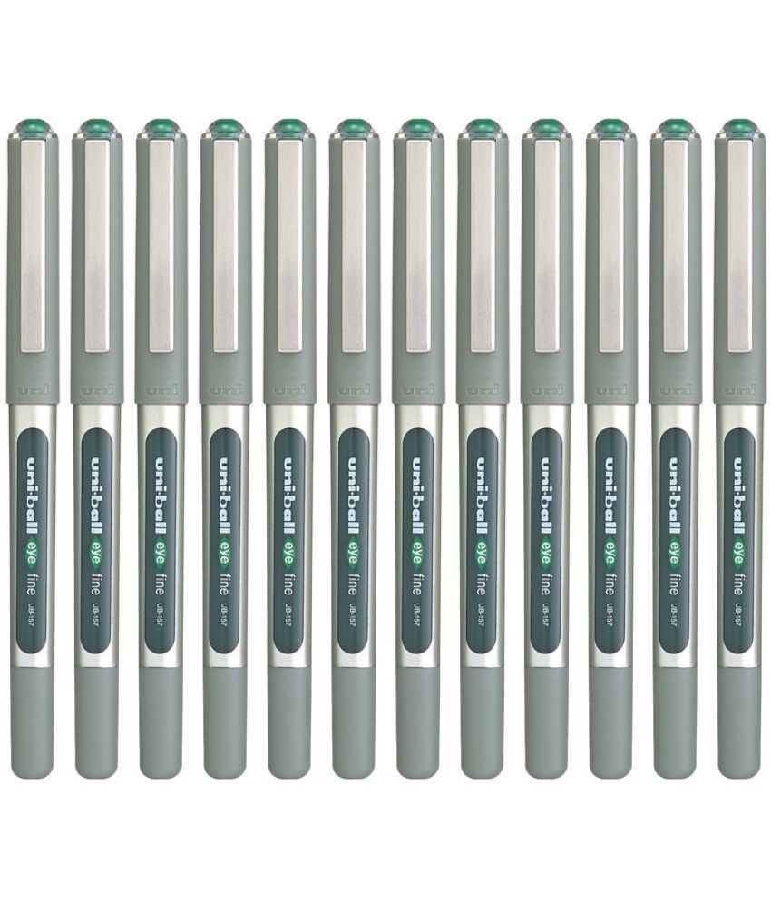     			Uni Ball Eye Roller Ball Pen (Pack Of 12, Green)