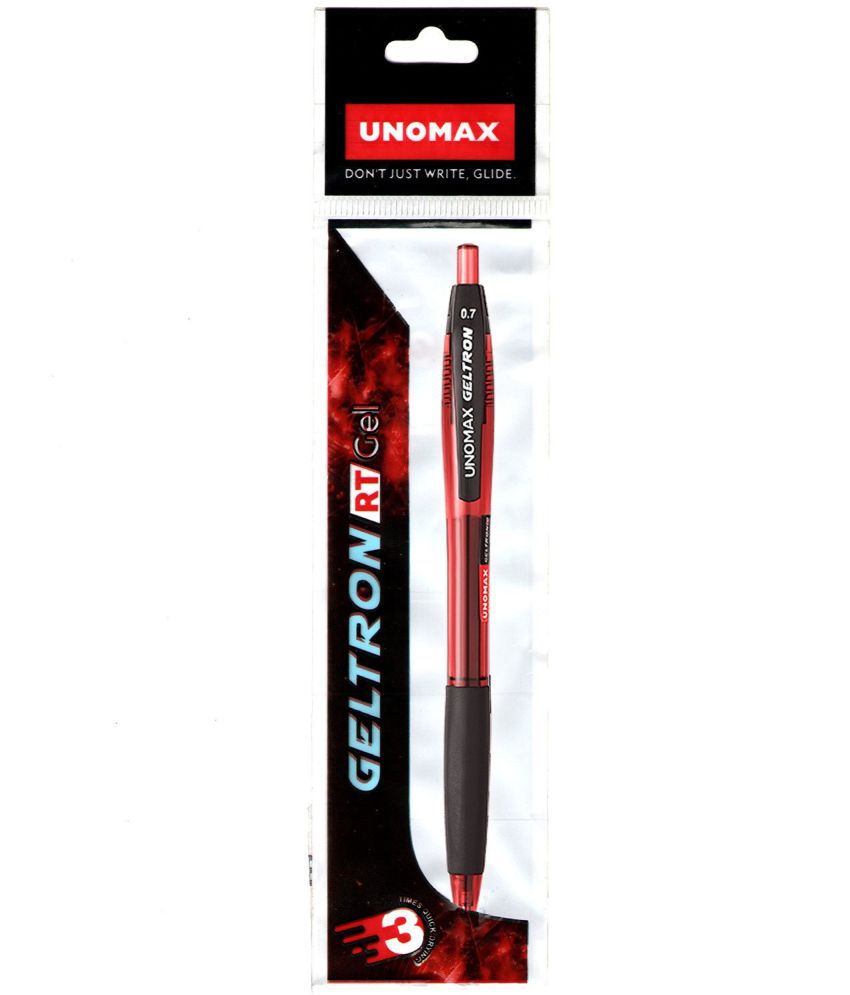     			Unomax Geltron Retractable Gel Pen Blue Gel Pen (Pack Of 20, Red)