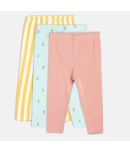 MINI KLUB Pack of 3 Baby Girls Cotton Legging ( Multi )