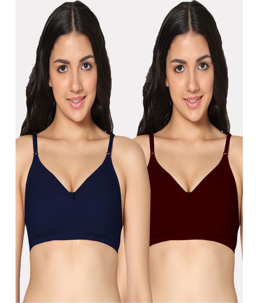     			IN CARE LINGERIE - Multicolor Cotton Non Padded Women's Everyday Bra ( Pack of 2 )