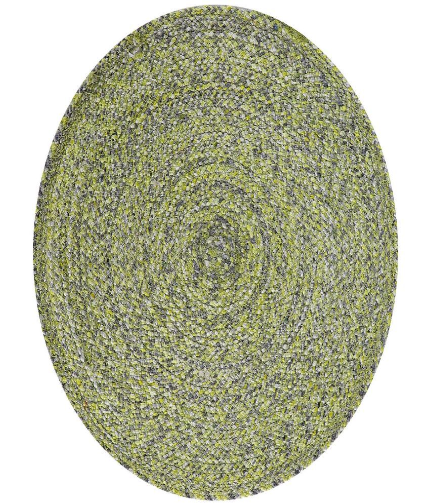     			LADLI JEE Polyester Textured Round Table Mats 38 cm 38 cm Pack of 1 - Multi