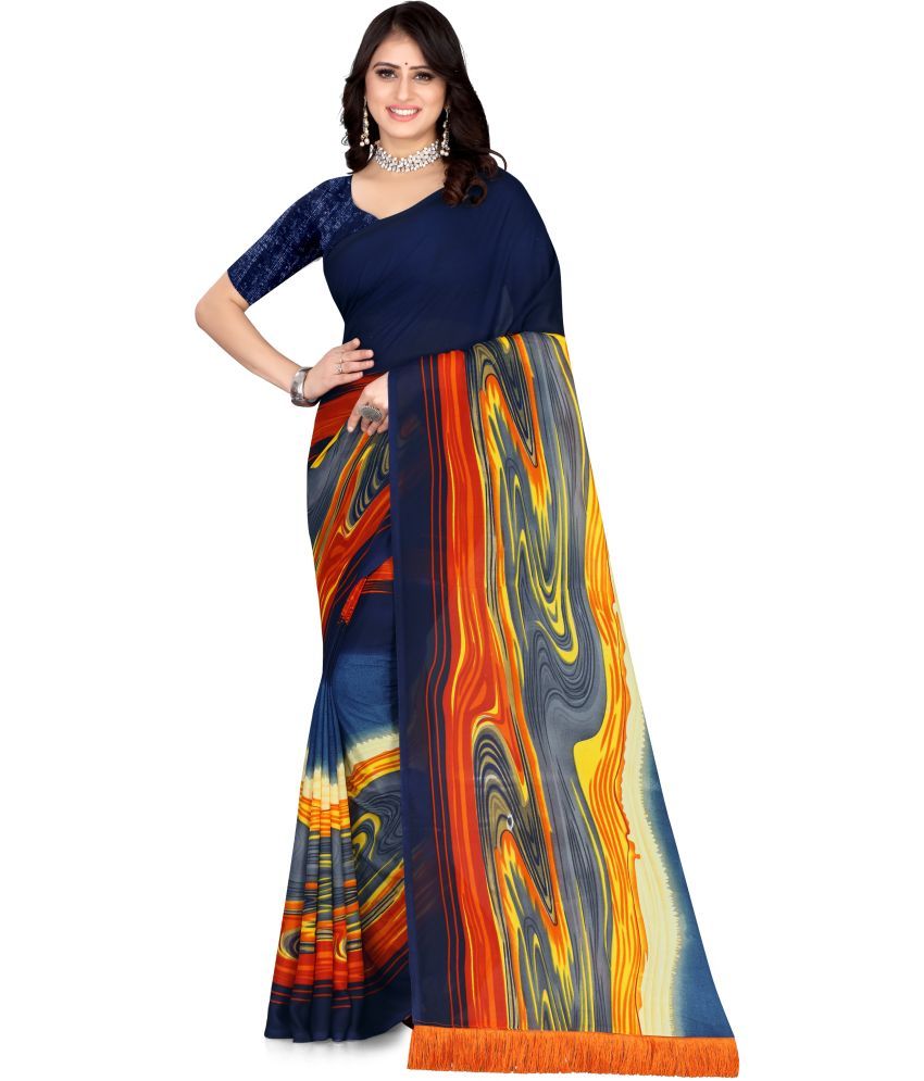     			LEELAVATI - Multicolor Georgette Saree With Blouse Piece ( Pack of 1 )