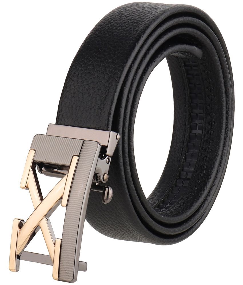     			Zacharias - Black Leather Men's Casual Belt ( Pack of 1 )