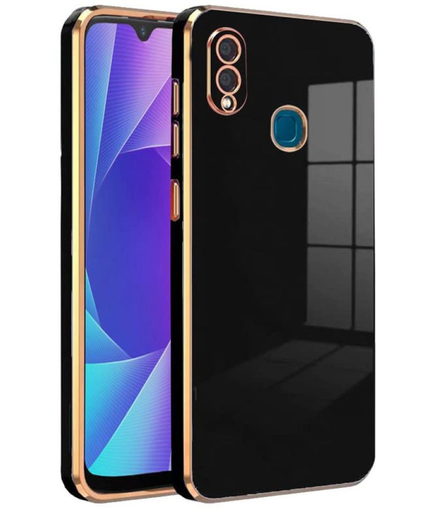     			Bright Traders - Black Silicon Plain Cases Compatible For Vivo Y91 ( Pack of 1 )