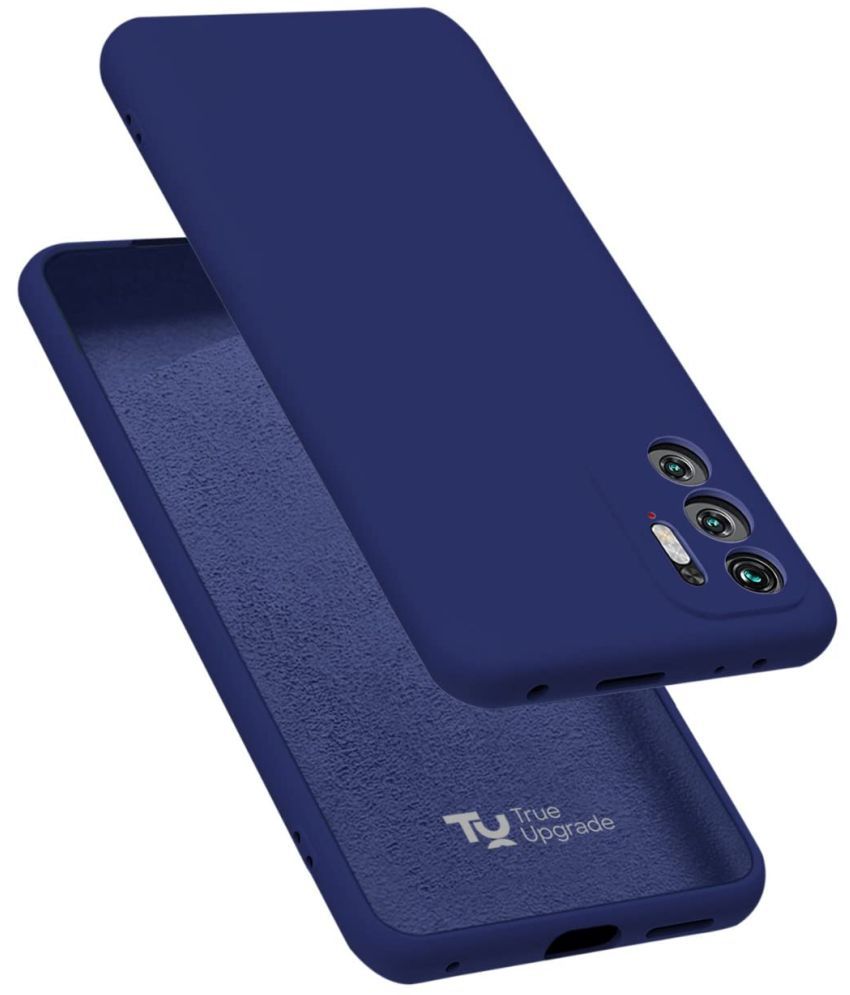     			Bright Traders - Blue Cloth Plain Cases Compatible For Redmi Note 10T ( Pack of 1 )