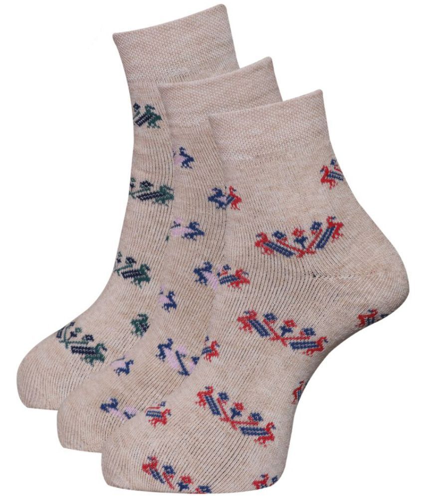     			Dollar - Multicolor Woollen Women's Ankle Length Socks ( Pack of 3 )