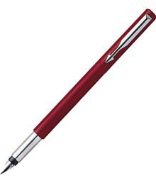 Parker Vector Stdard Ct (Red) Fountain Pen (Pack Of 2, Blue)