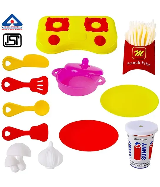 50 Pcs Mini Stainless Steel Utensils & Plastic Indian Kitchen, Toy Set for  Girls