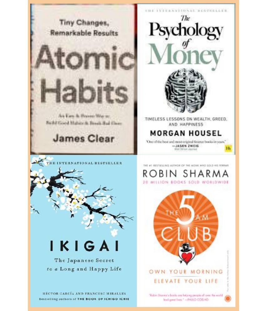     			Atomic Habits + The Psychology of Money + Ikigai + 5 Am Club