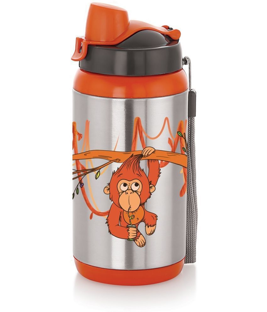     			Basik - Sprint 500 Junglee Summer - Orange Orange School Water Bottle 270 mL ( Set of 1 )