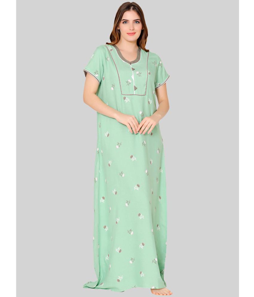     			Bodycare - Green Cotton Women's Nightwear Nighty & Night Gowns ( Pack of 1 )