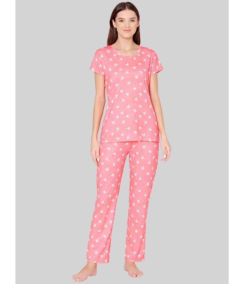     			Bodycare - Pink Spandex Women's Nightwear Nightsuit Sets ( Pack of 1 )