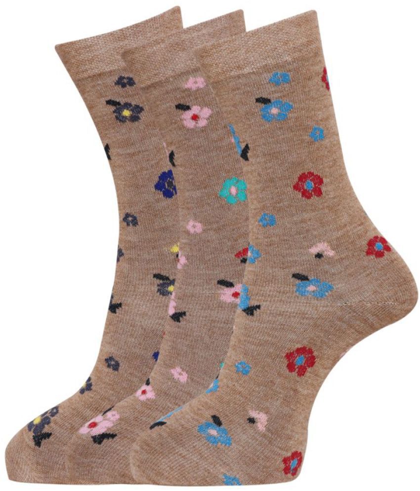     			Dollar - Multicolor Woollen Women's Mid Length Socks ( Pack of 3 )