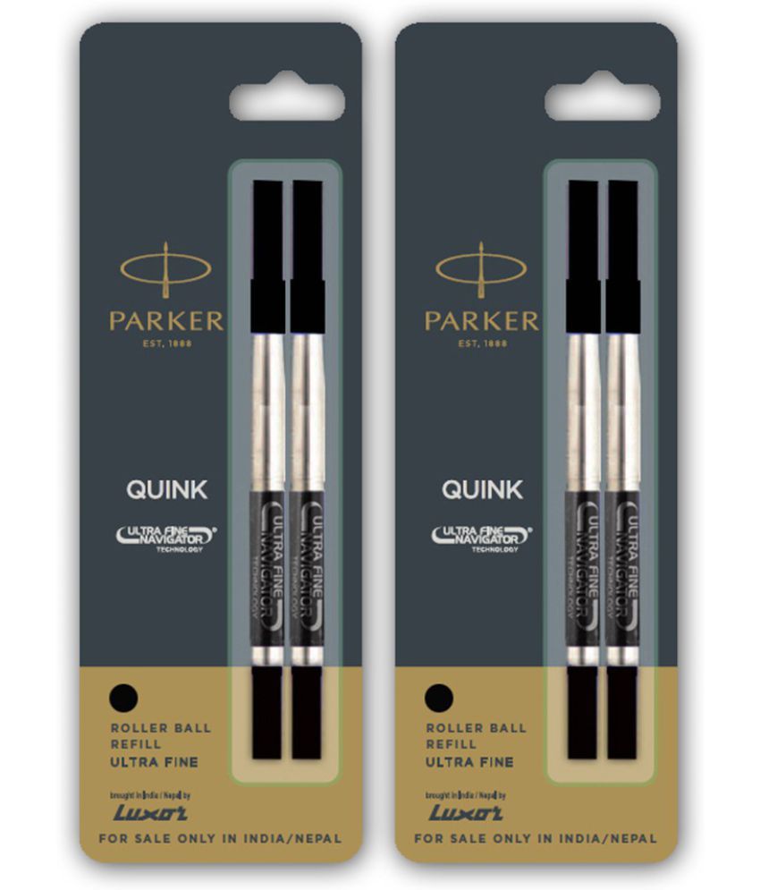     			Parker Ultra Fine Navigator Black Combo 2 Refills for Ball Pen (Pack Of 2, Black)