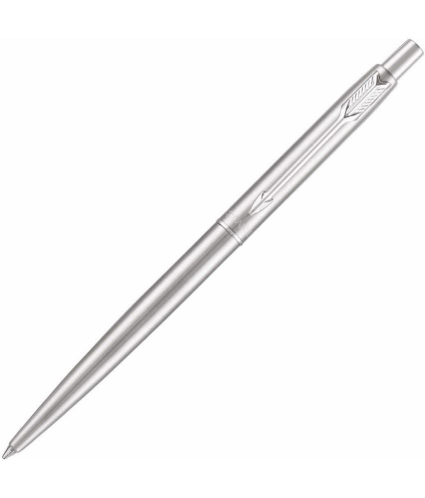     			Parker Classic Stainless Steel Ball Pen (Pack Of 2, Blue)