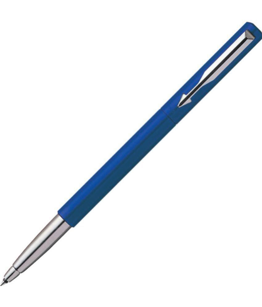     			Parker Vector Standard Chrome Trim Blue Body Color Roller Ball Pen