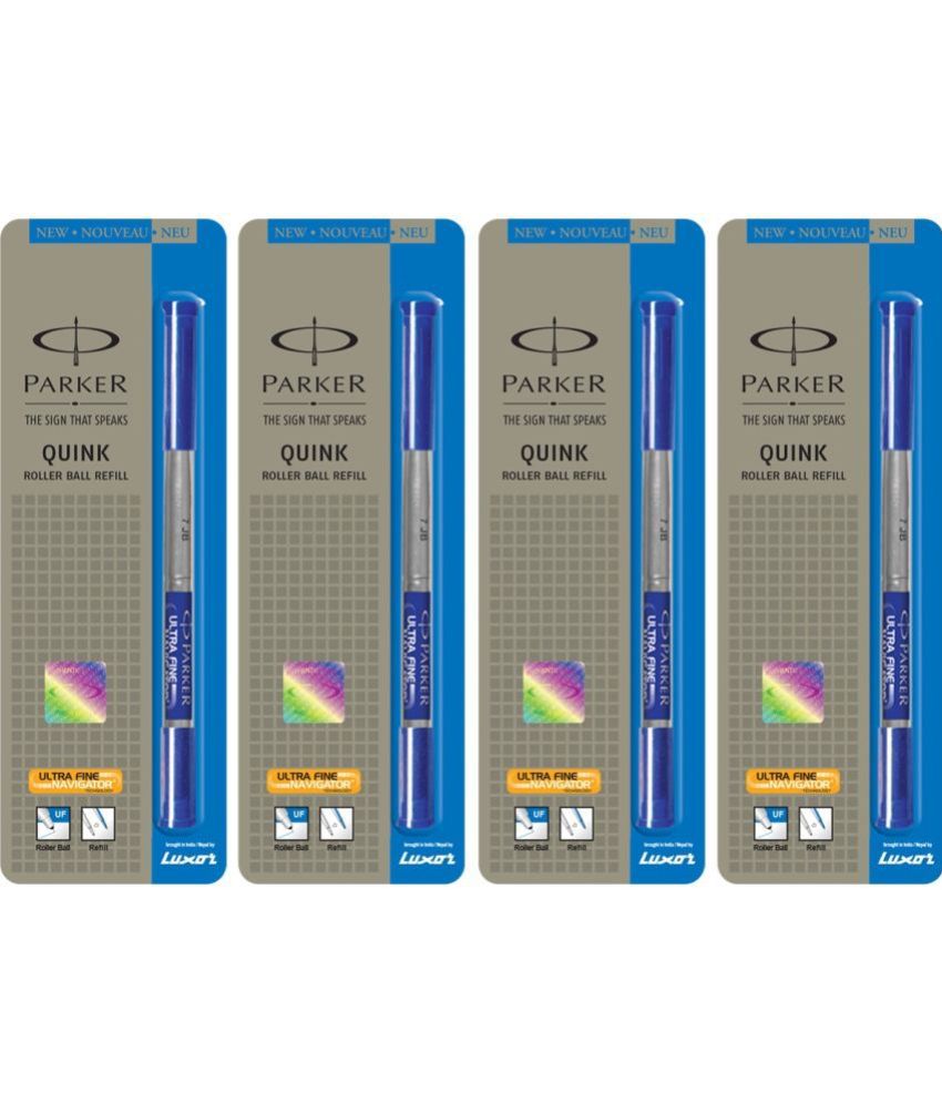     			Parker Ultra Fine Navigator Roller Ball Refill (Pack Of 4, Blue)