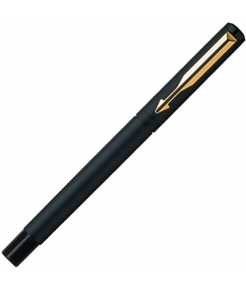     			Parker Vector Matte Black Fountain Pen Gold Trim Fountain Pen (Blue)