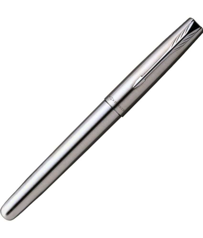     			Parker Frontier Stainless Steel Chrome Trim Fountain Pen