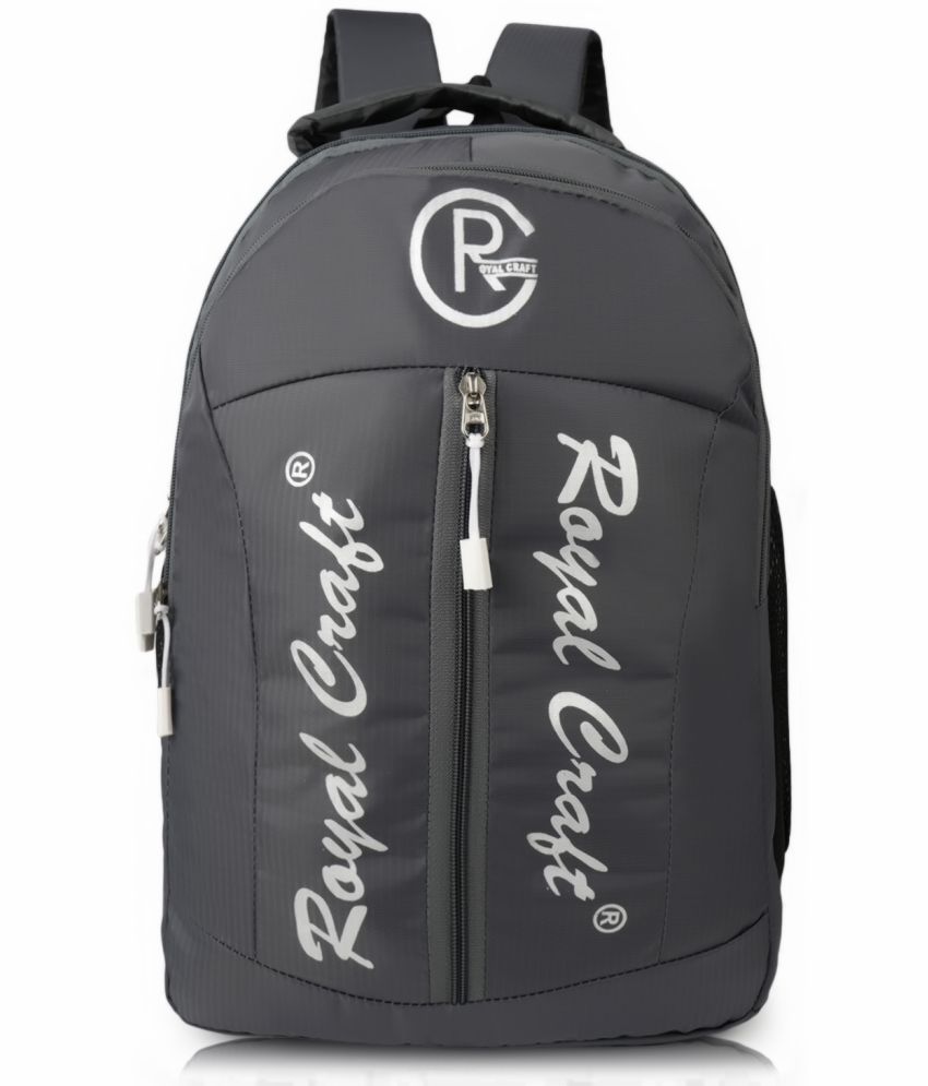     			Royal Craft - Grey Polyester Backpack ( 35 Ltrs )