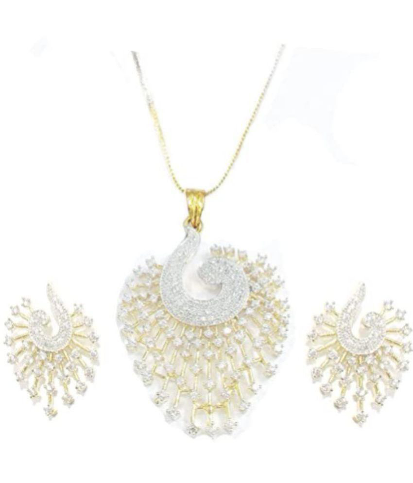     			Sunhari Jewels - White Pendant set ( Pack of 1 )