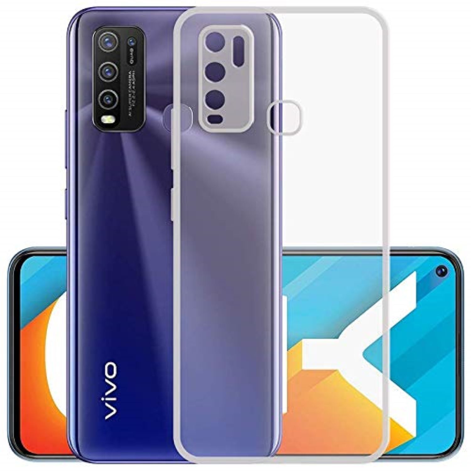     			ZAMN - Transparent Silicon Silicon Soft cases Compatible For Vivo Y30 ( Pack of 1 )