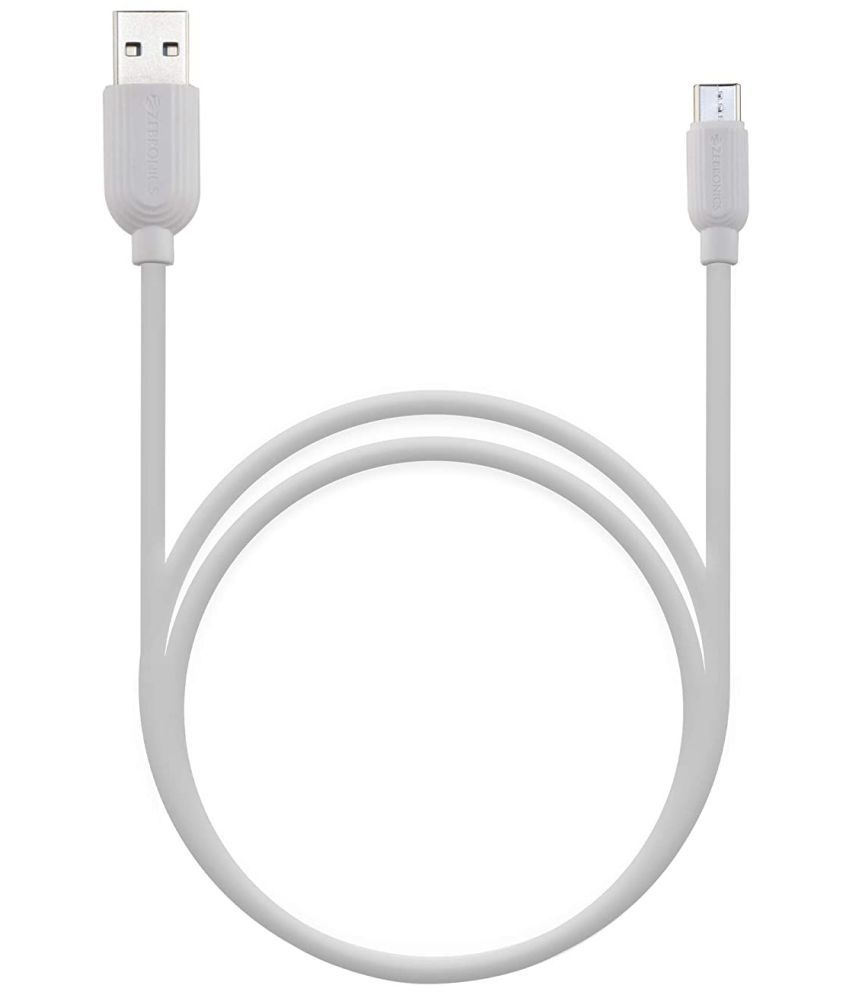    			Zebronics - White 3A Type C Cable 1 Meter