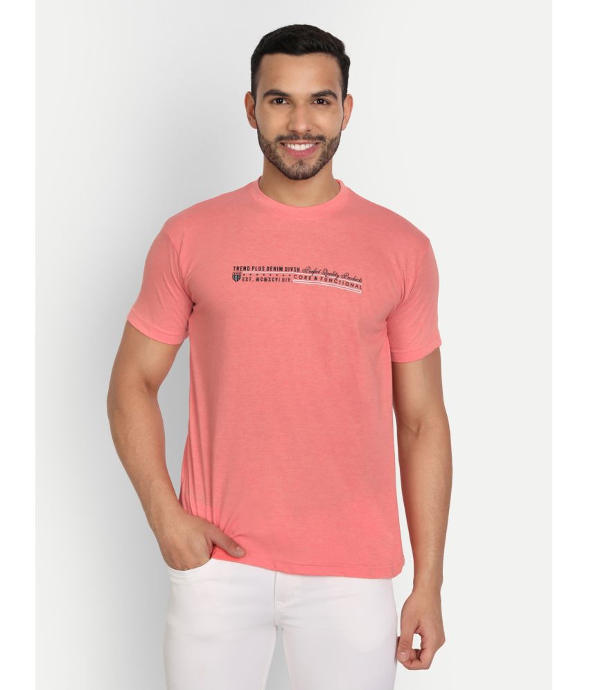 Zeffit - Orange Cotton Blend Regular Fit Men's T-Shirt ( Pack of 1 )