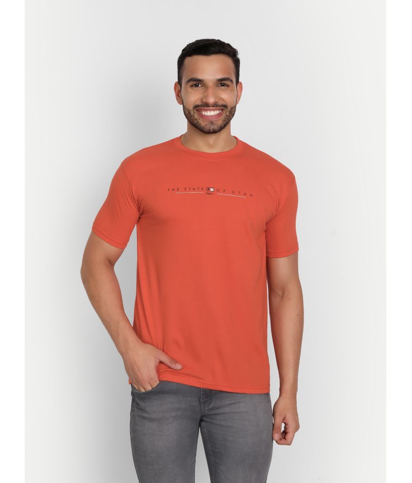     			Zeffit - Rust Cotton Blend Regular Fit Men's T-Shirt ( Pack of 1 )