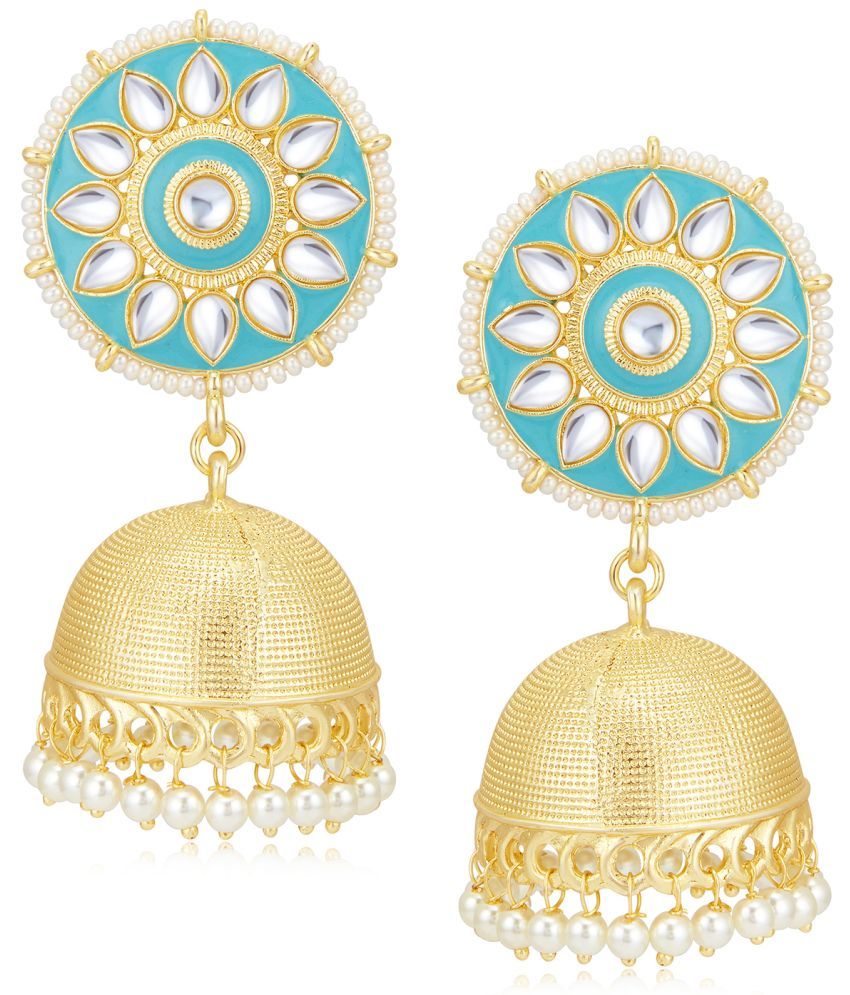     			Sukkhi - Blue Jhumki Earrings ( Pack of 1 )