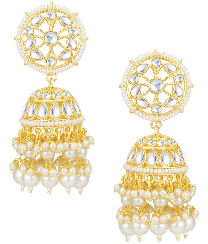     			Sukkhi - Gold Jhumki Earrings ( Pack of 1 )