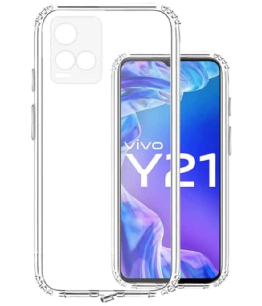     			ZAMN - Transparent Silicon Silicon Soft cases Compatible For Vivo Y21 ( Pack of 1 )